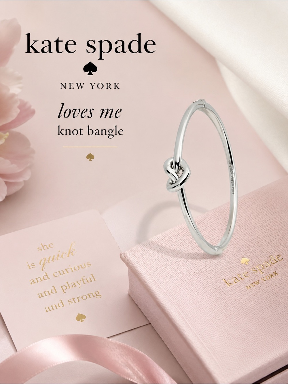 NWT Kate Spade ♠️ loves me knot bangle - Picture 1 of 10